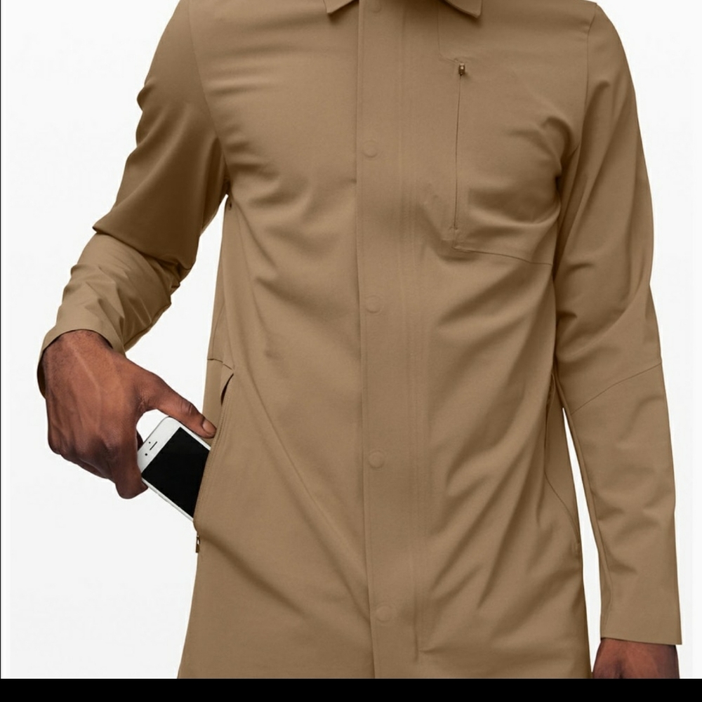 Lululemon Drivers Coat Jacket Tan Brown - Picture 5 of 7